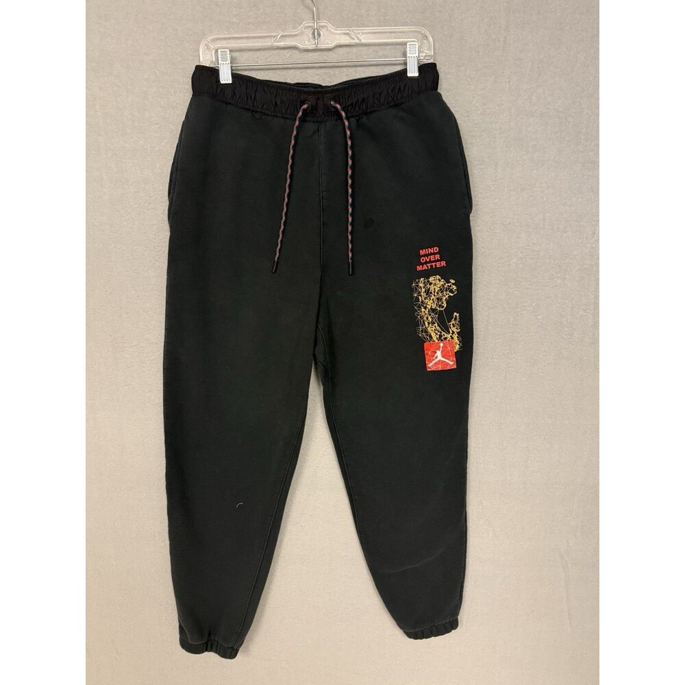 Nike Air Jordan Essentials Mind Over Matter Fleece Joggers Black Pants Medium